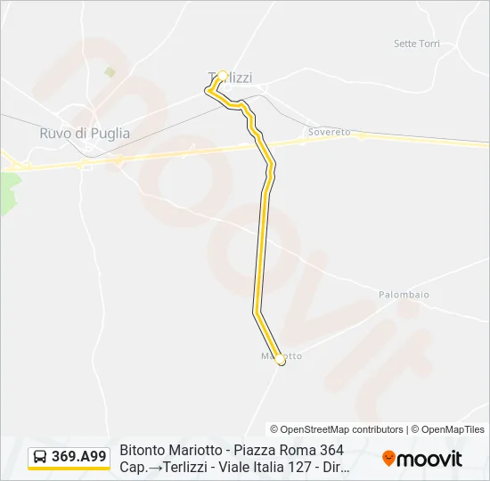 369.A99 Bus Line Map