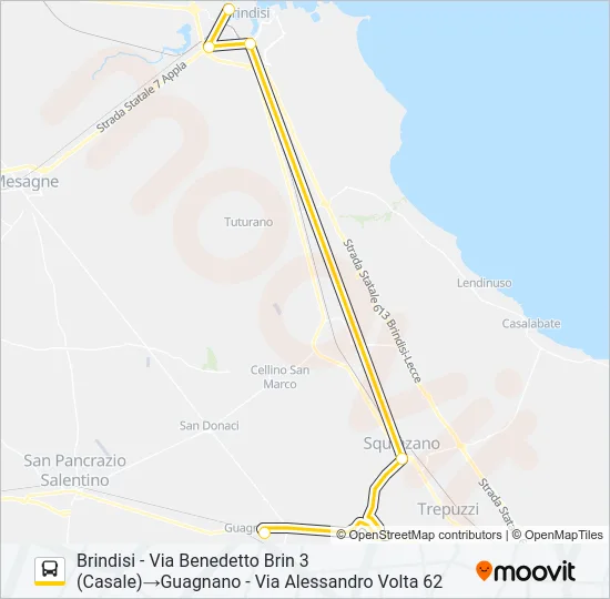 1034 - 1 Bus Line Map