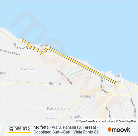 355.R72 Bus Line Map