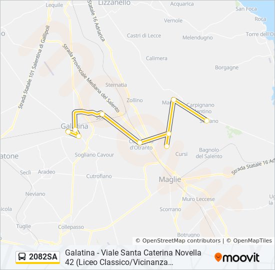 2082SA bus Line Map