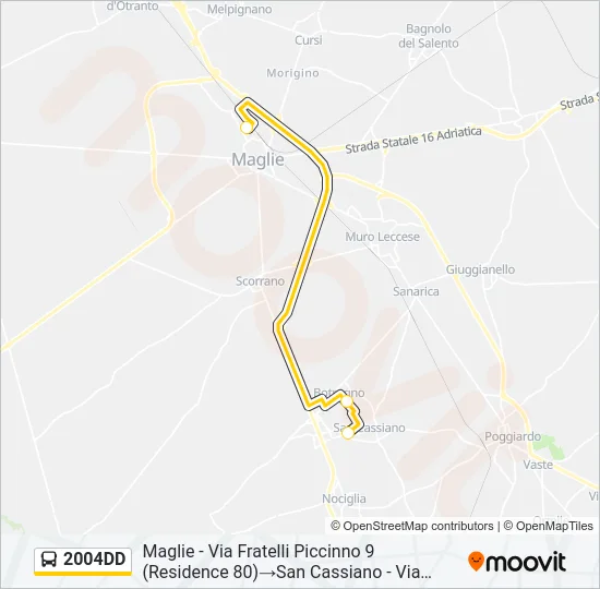 2004DD Bus Line Map