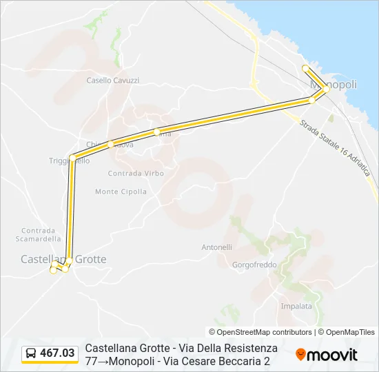 467.03 Bus Line Map