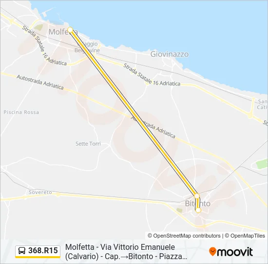 368.R15 Bus Line Map