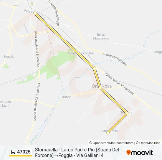 47025 Bus Line Map