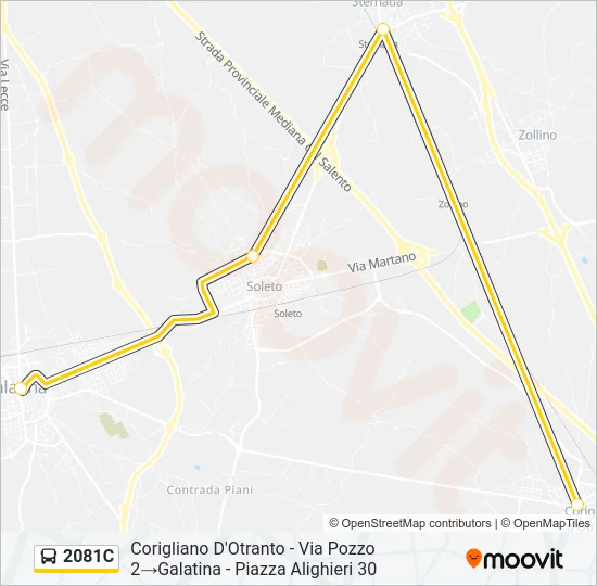 2081C Bus Line Map