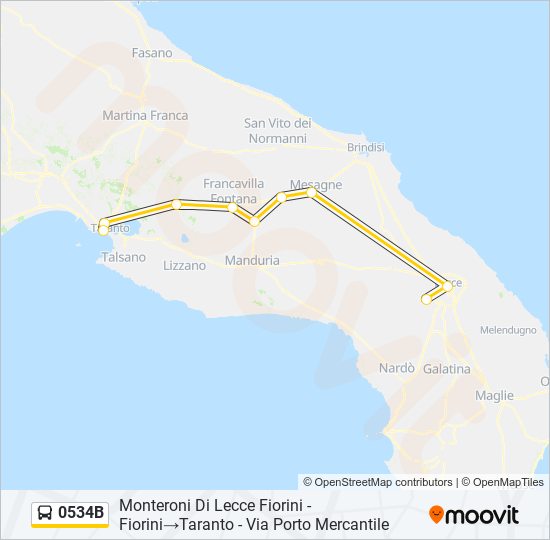 0534B bus Line Map