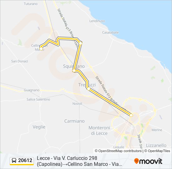 20612 bus Line Map