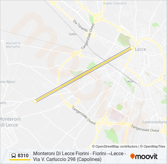 8310 bus Line Map