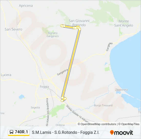 740R.1 Bus Line Map