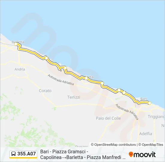 355.A07 Bus Line Map