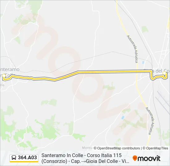 364.A03 Bus Line Map