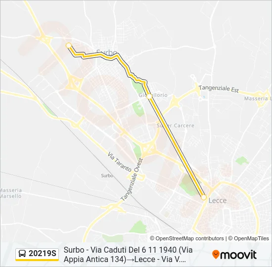 20219S Bus Line Map