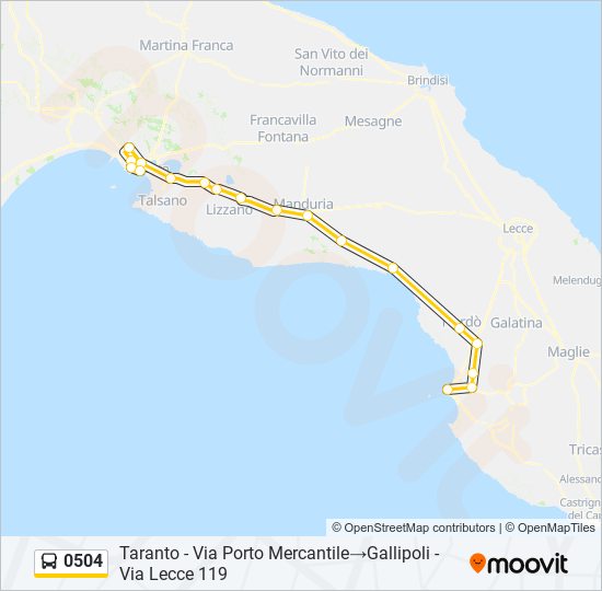 0504 bus Line Map