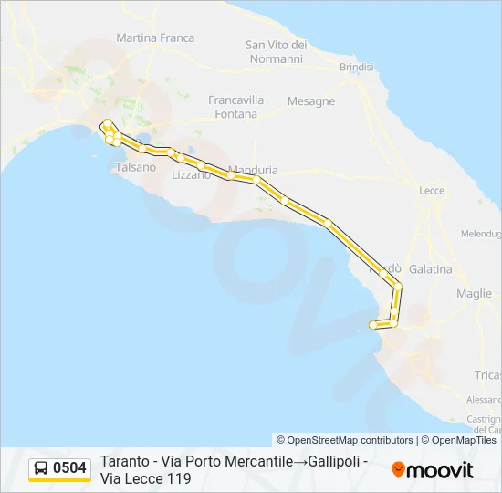 0504 Bus Line Map