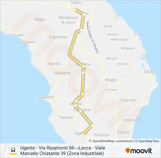 0015 - F Bus Line Map