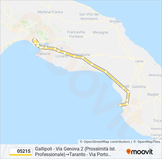 0521S bus Line Map