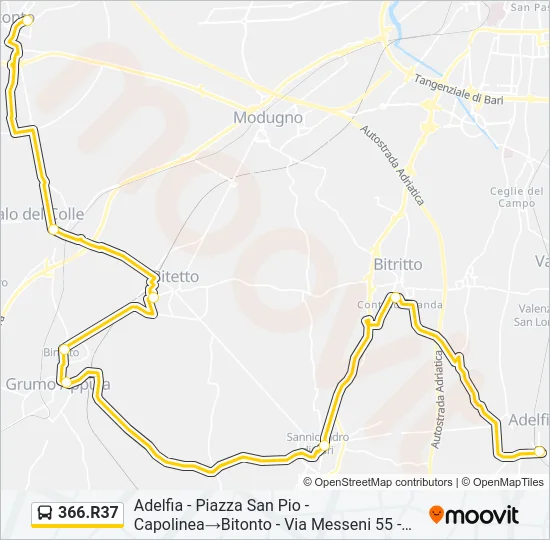 366.R37 Bus Line Map
