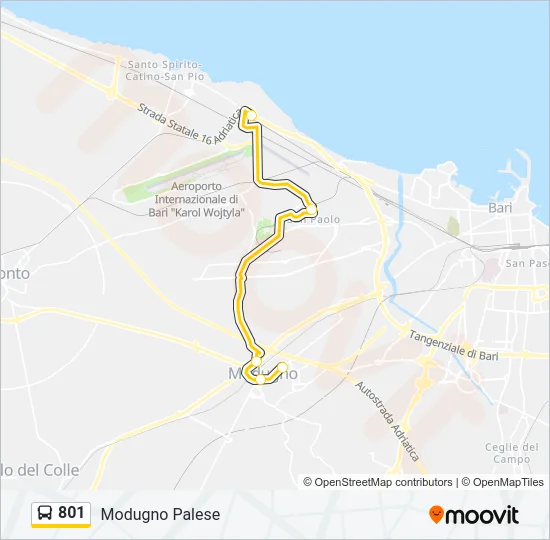 801 Bus Line Map