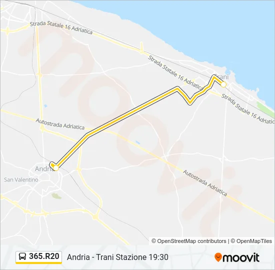 365.R20 Bus Line Map