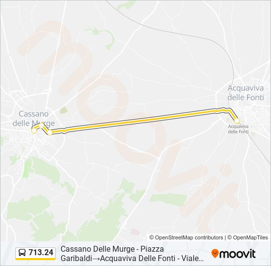 713.24 bus Line Map