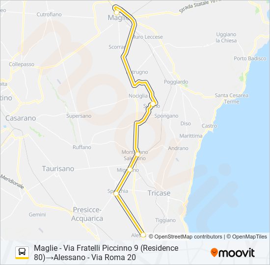 20110C - 1 bus Line Map