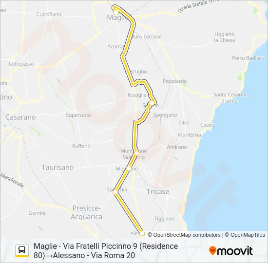 20110C - 1 Bus Line Map