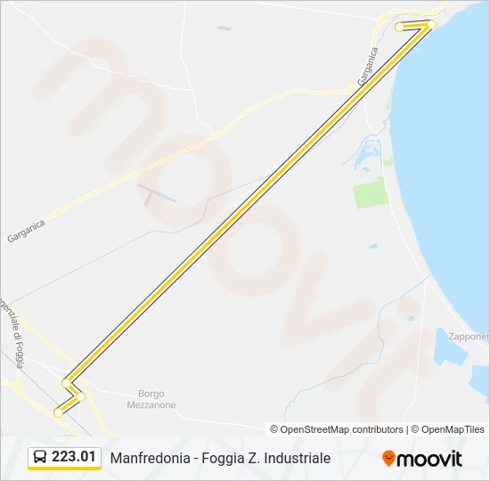 223.01 Bus Line Map