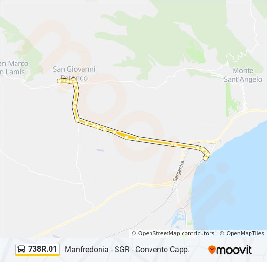 738R.01 bus Line Map