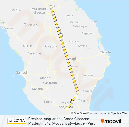 2211A Bus Line Map