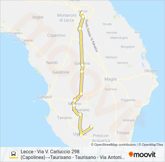 0014A - F Bus Line Map