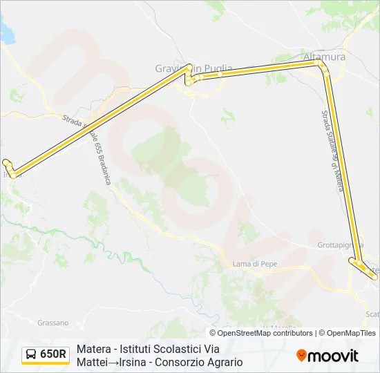 650R Bus Line Map