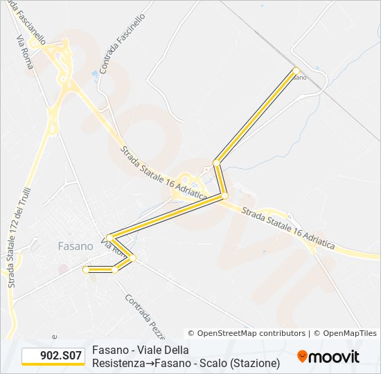 902.S07 bus Line Map