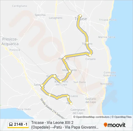 2148 -1 Bus Line Map