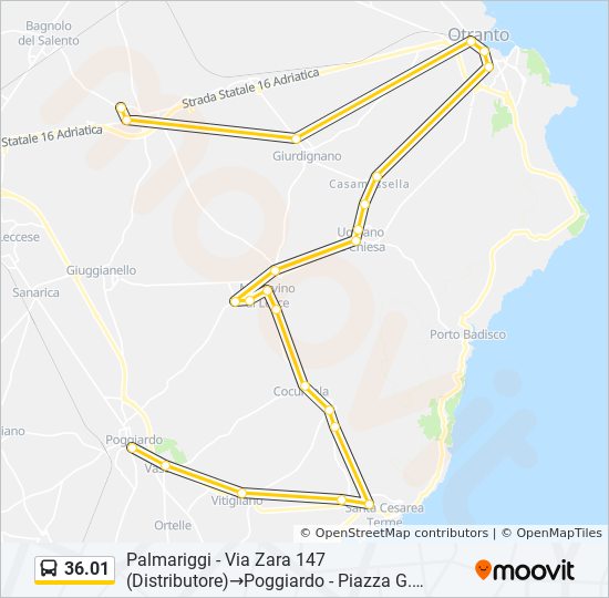 36.01 bus Line Map