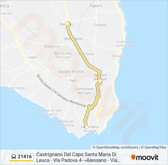 21416 Bus Line Map