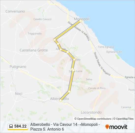 584.22 Bus Line Map