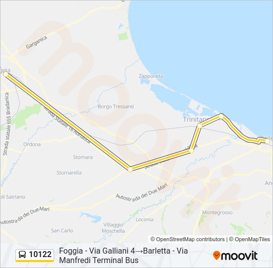 10122 Bus Line Map