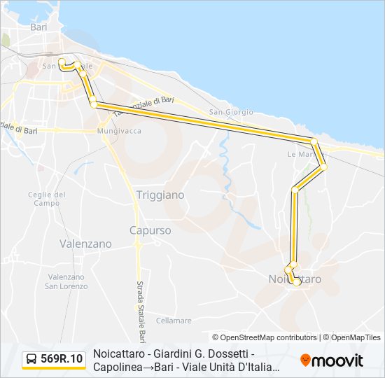 569R.10 bus Line Map