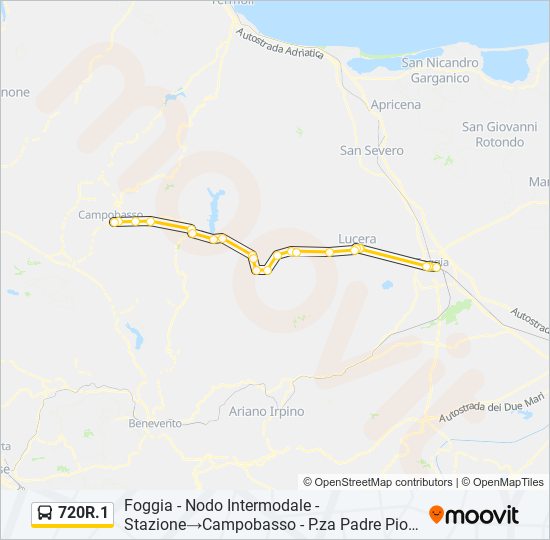 720R.1 bus Line Map