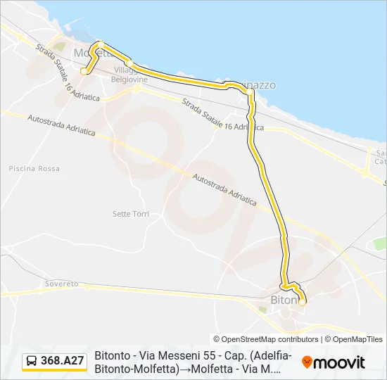 368.A27 Bus Line Map