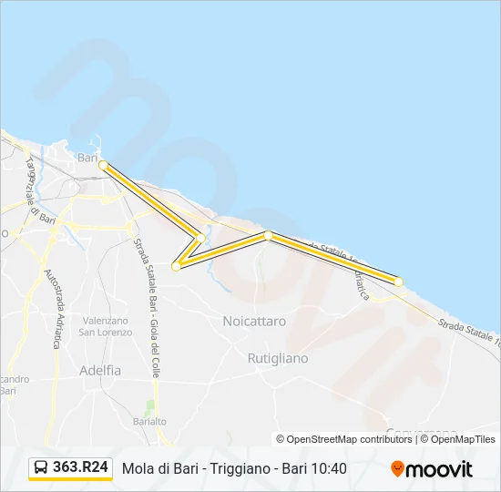363.R24 Bus Line Map