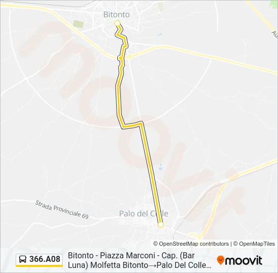 366.A08 Bus Line Map