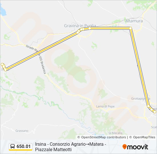 650.01 bus Line Map