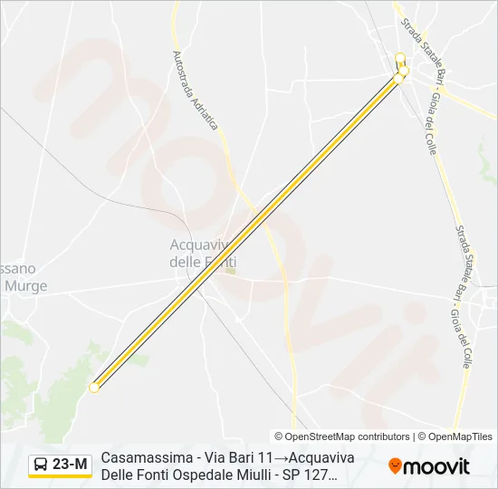 23-M Bus Line Map