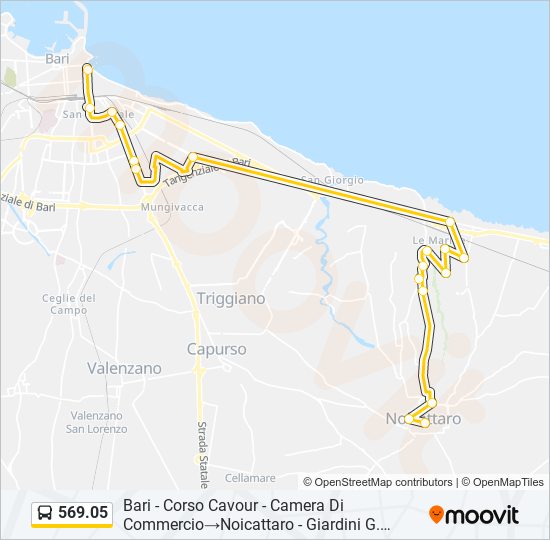 569.05 bus Line Map