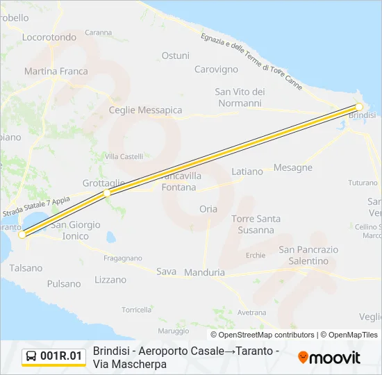 001R.01 Bus Line Map