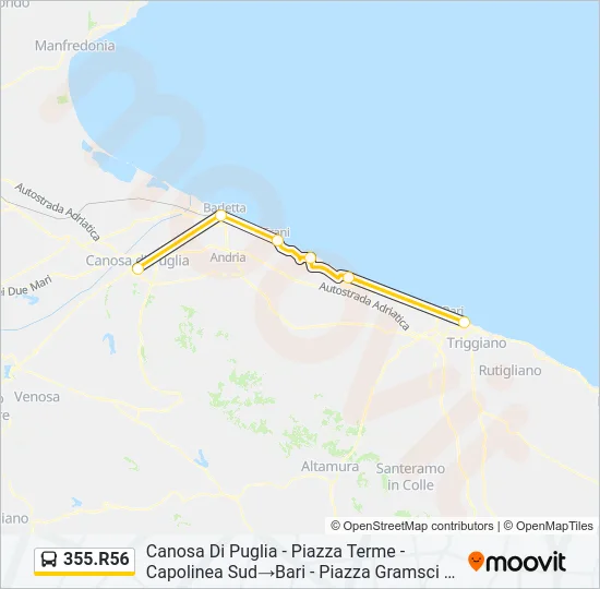 355.R56 Bus Line Map