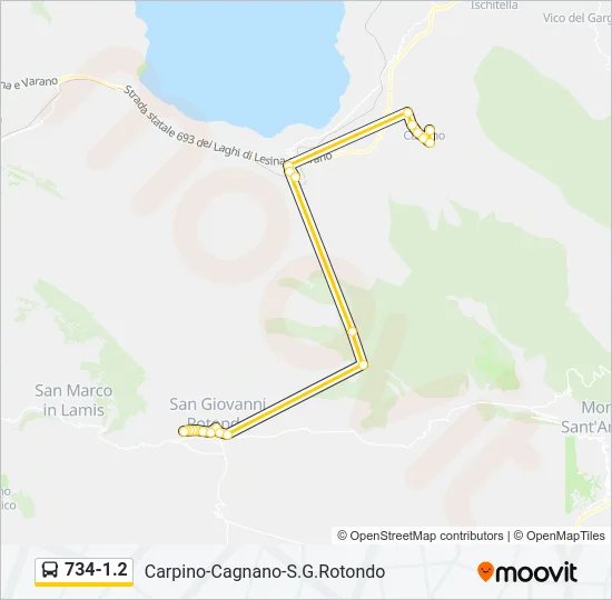 734-1.2 Bus Line Map