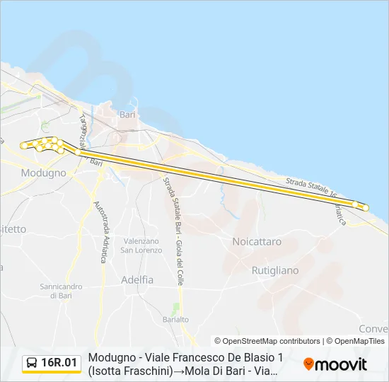 16R.01 Bus Line Map
