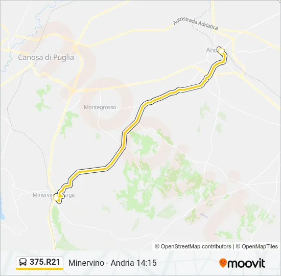 375.R21 Bus Line Map